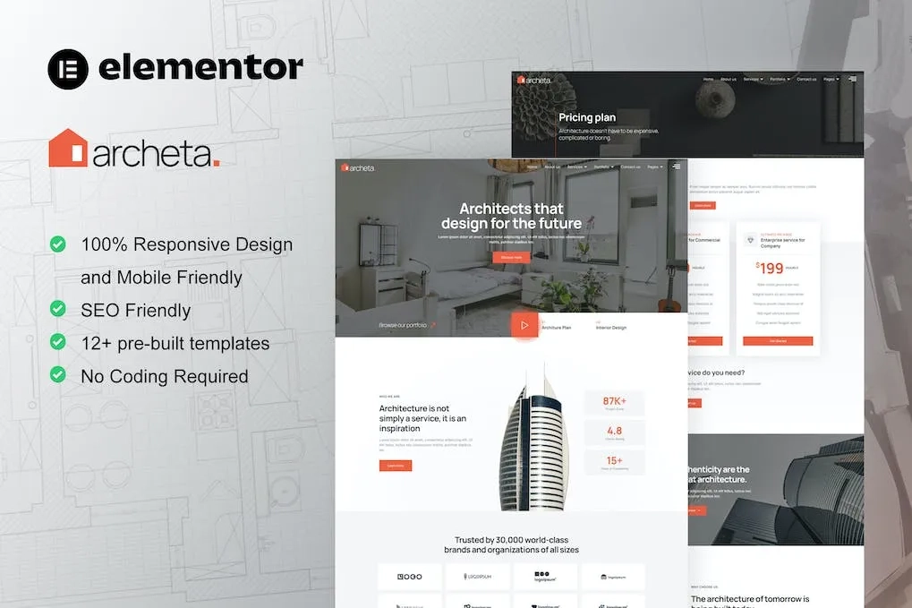 Archeta – Architecture & Construction Service Elementor Template