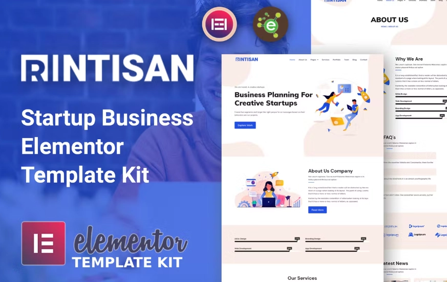 Rintisan – Startup Business Elementor Template