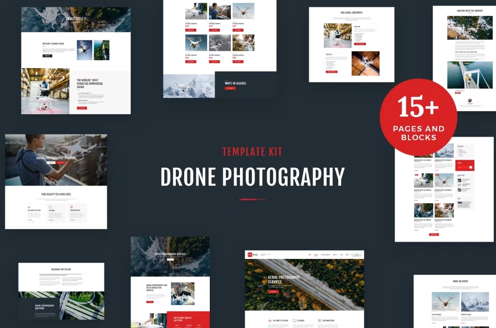 Drone Media – Aerial Photography & Videography Elementor Template
