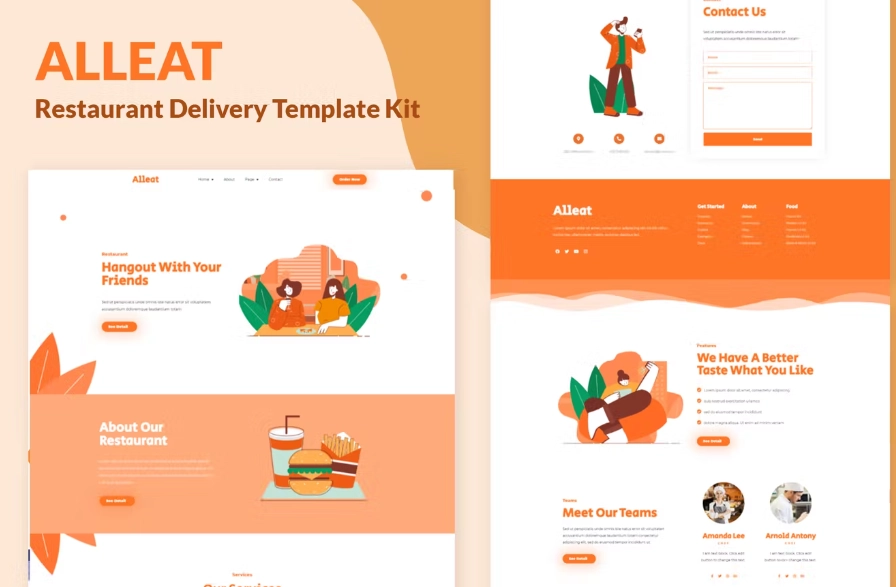 Alleat – Restaurant Elementor Template