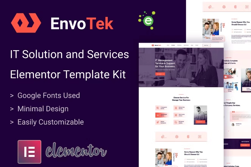 EnvoTek – IT Solution & Services Elementor Template