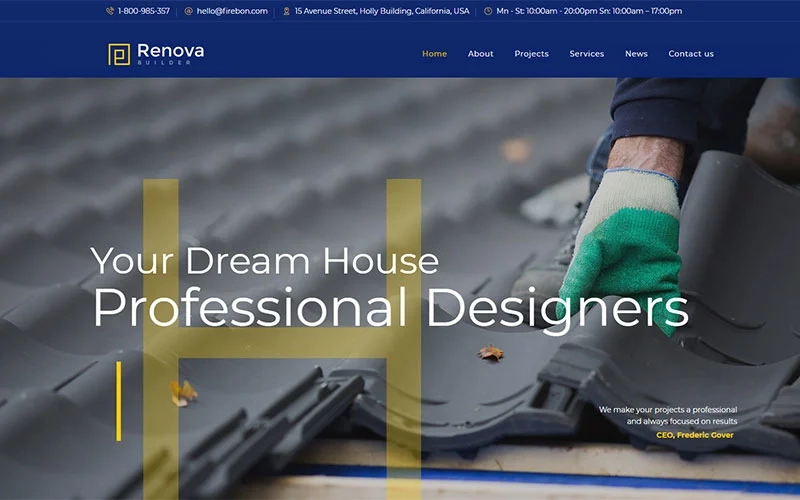 Renova – Construction & Building WordPress Theme
