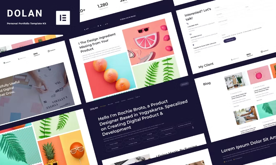 Dolan – Personal Portfolio Elementor Template