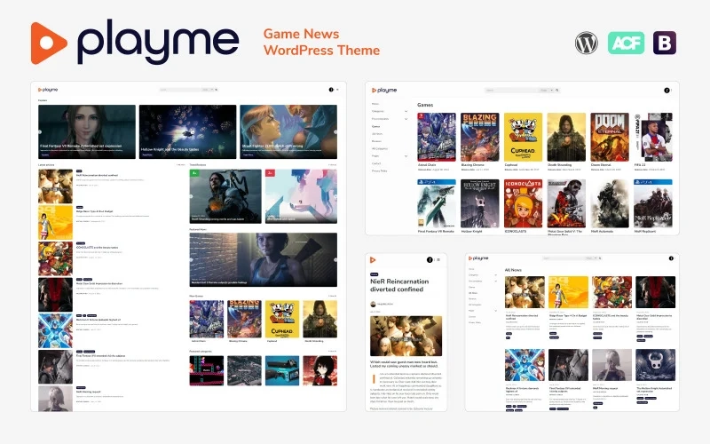 PLAYME – Video Games News WordPress Theme