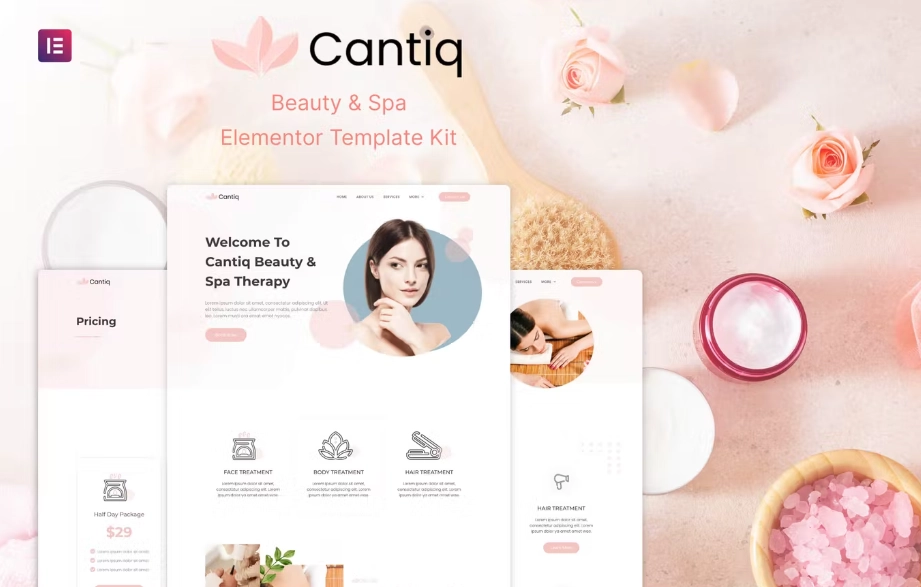 Cantiq – Beauty Spa Salon Therapy Elementor Template