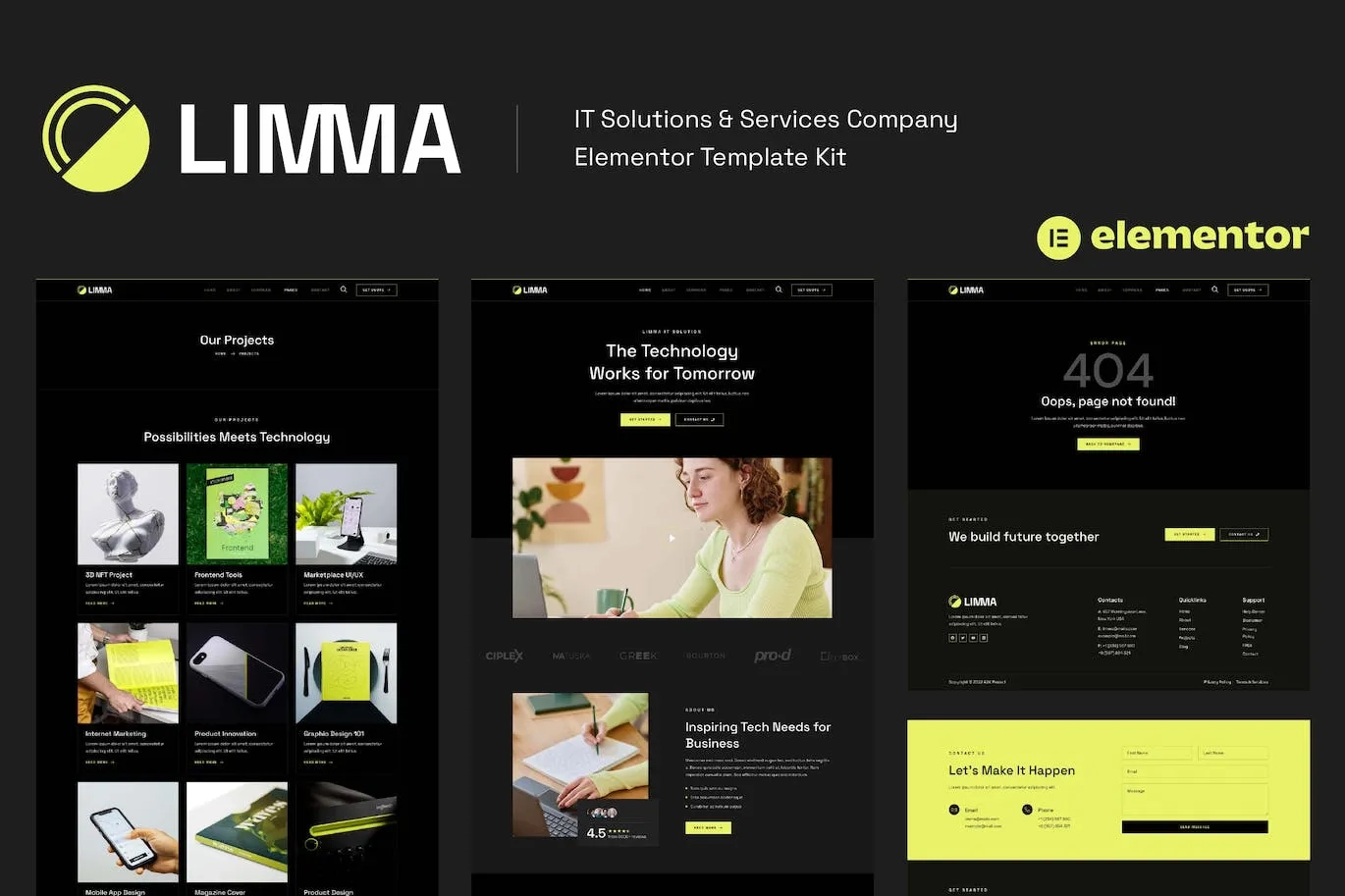 Limma – IT Solutions & Services Company Elementor Template
