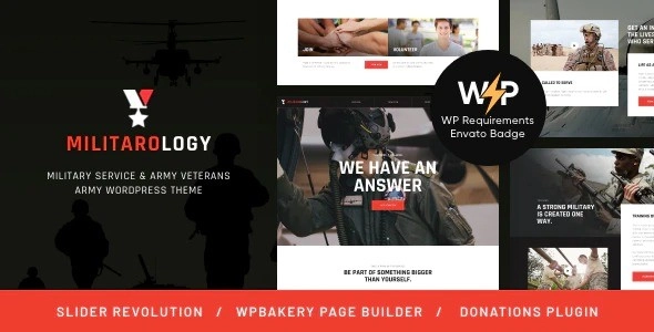 Militarology Military Service WordPress Theme