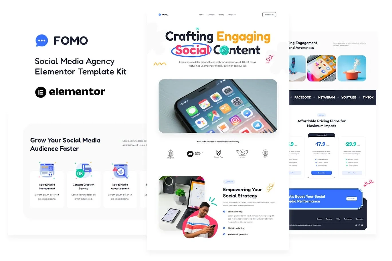 FOMO – Social Media Marketing Agency Elementor Template