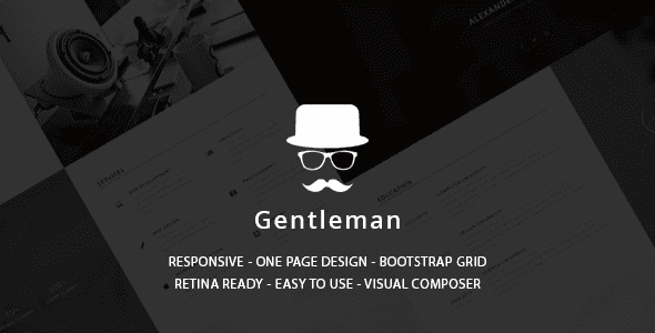 Gentleman – CV & Resume vCard WordPress Theme