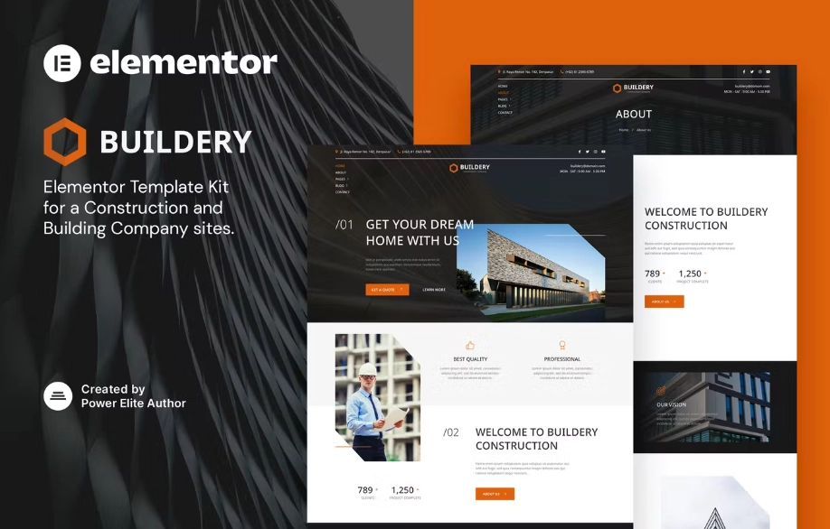 Buildery – Construction & Building Company Elementor Template