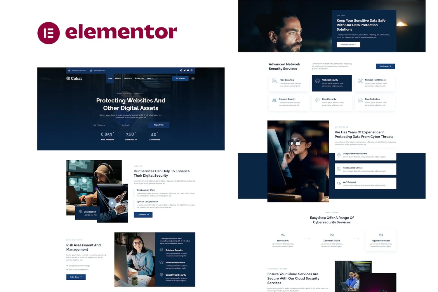 Cekal – Cyber Security & IT Service Elementor Template