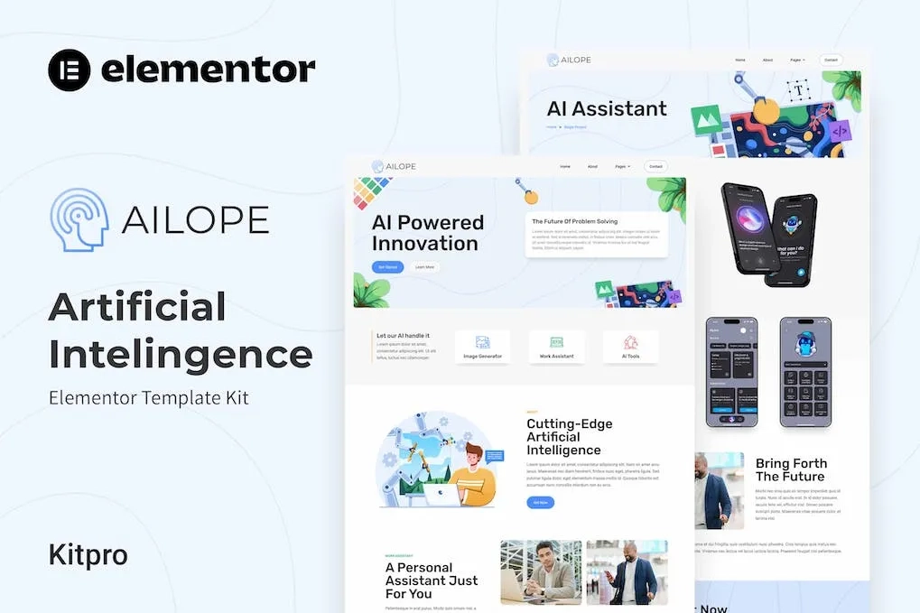 Ailope – Artificial Intelligence Elementor Template