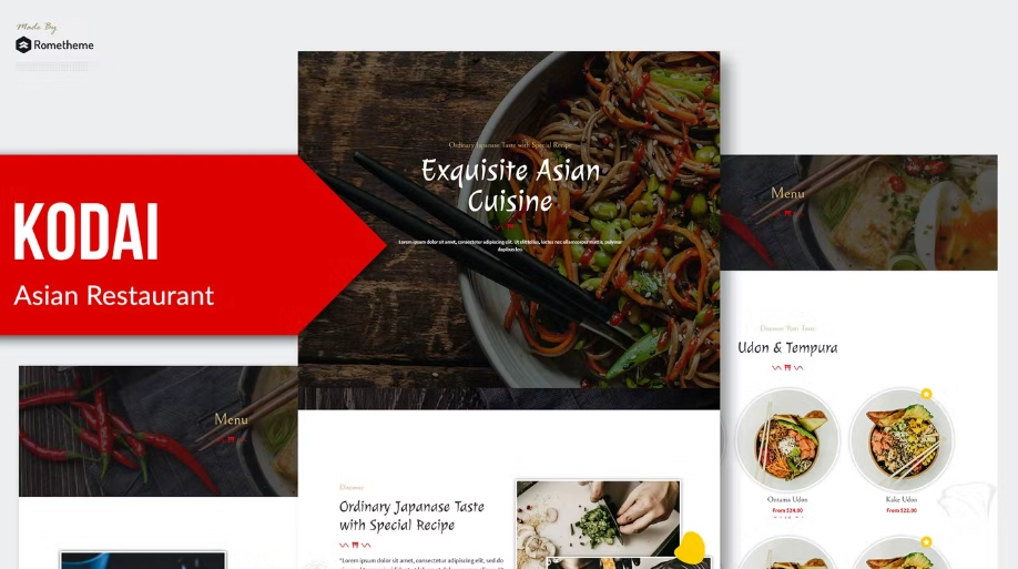 Kodai – Asian Restaurant Elementor Template