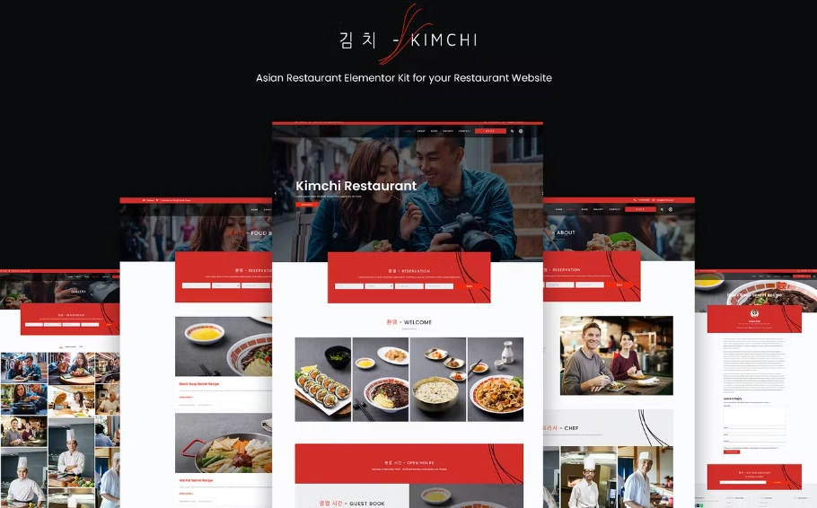 Kimchi – Asian Restaurant & Cafe Elementor Template