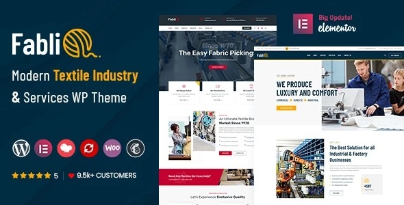Fablio – Textile Industry WordPress Theme
