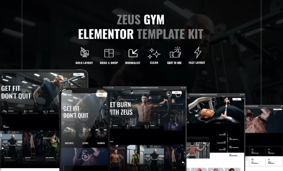 Zeus – Gym & Fitness Elementor Template