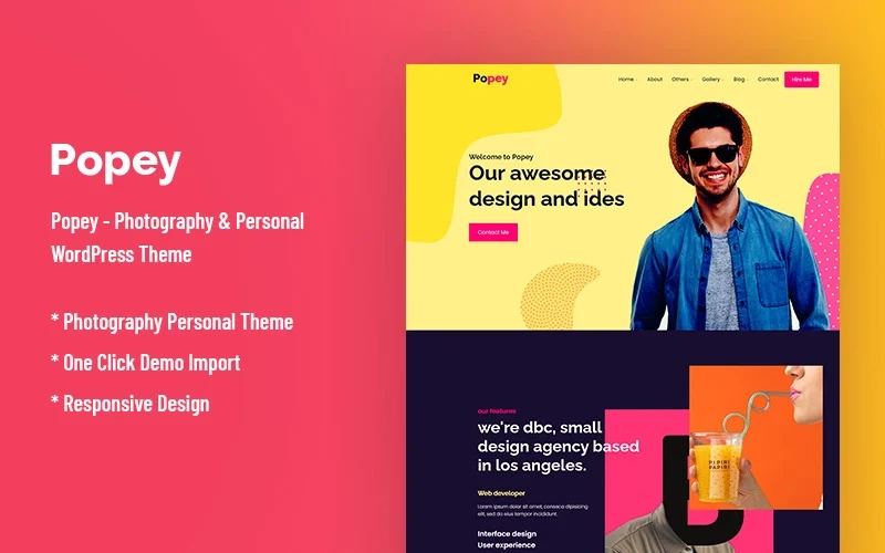 Popey – Personal & CV Responsive WordPress Theme