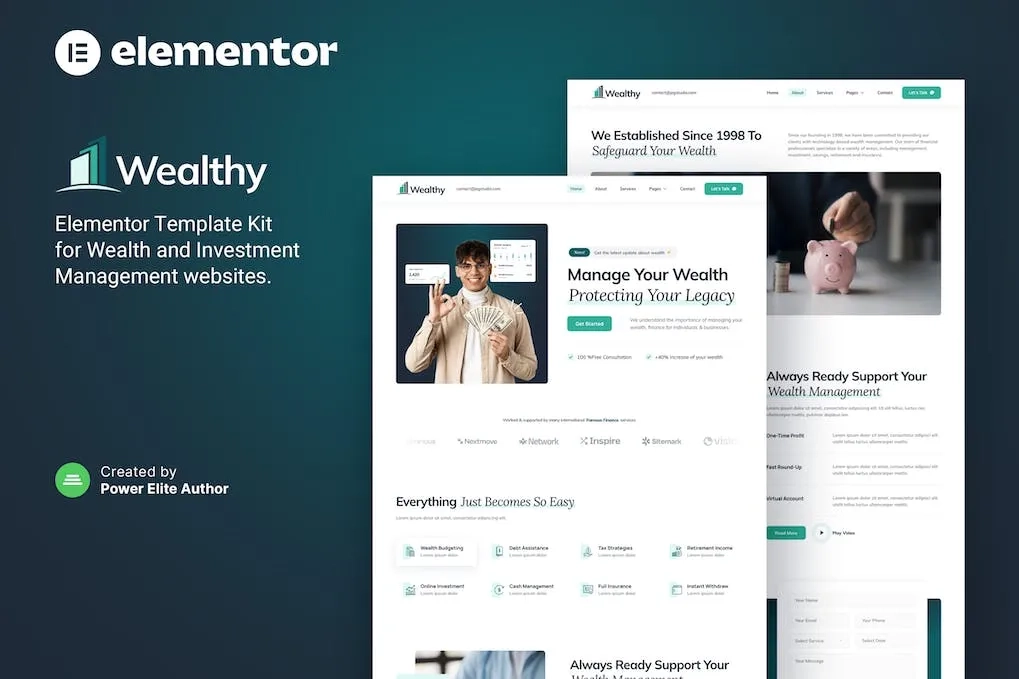 Wealthy – Wealth & Investment Management Elementor Template