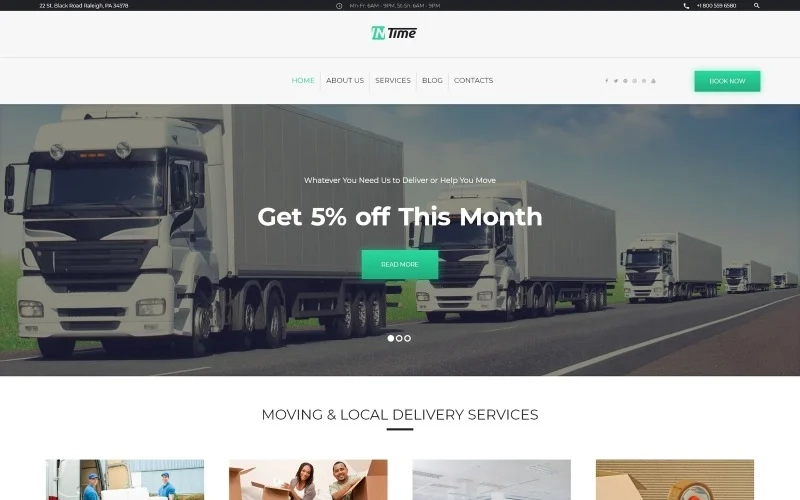 InTime – Delivery Services WordPress theme WordPress Theme