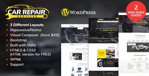 Car Repair Services & Auto Mechanic WordPress Theme + RTL