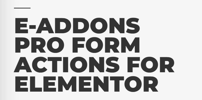 e-addons PRO FORM ACTIONS