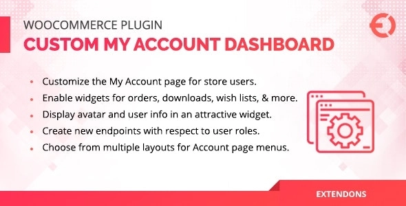 Extendons - Woocommerce Customize Account Dashboard Plugin