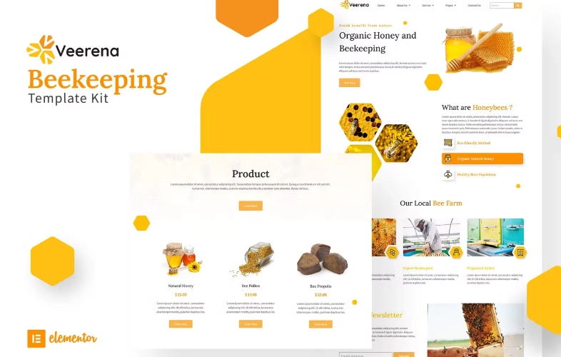 Veerena – Honey Bee Elementor Template