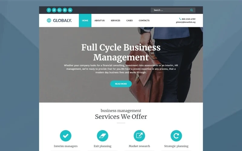 Globaly – Business Multipurpose Modern WordPress Elementor Theme WordPress Theme