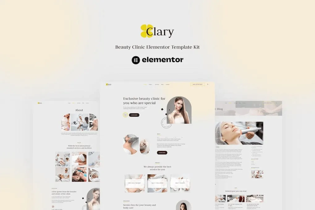 Clary – Beauty Clinic Elementor Template