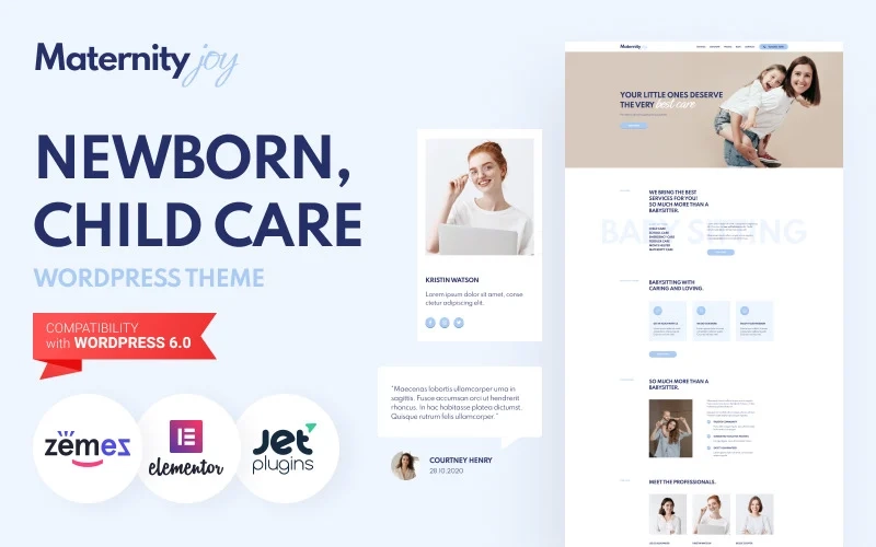 MaternityJoy – Newborn, Child Care WordPress Theme
