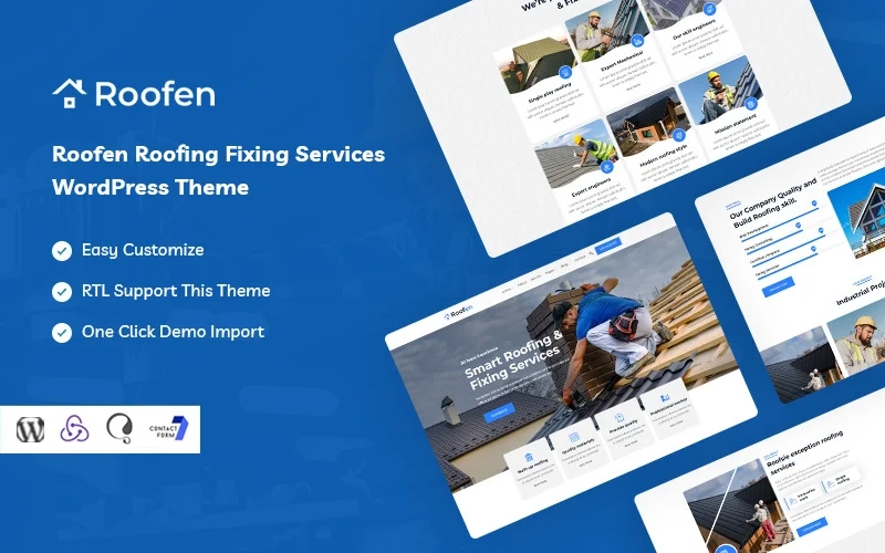 Roofen – Roofing & Fixing Services WordPress Theme