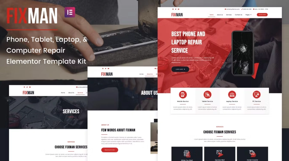 Fixman – Smartphone & Laptop PC Repair Elementor