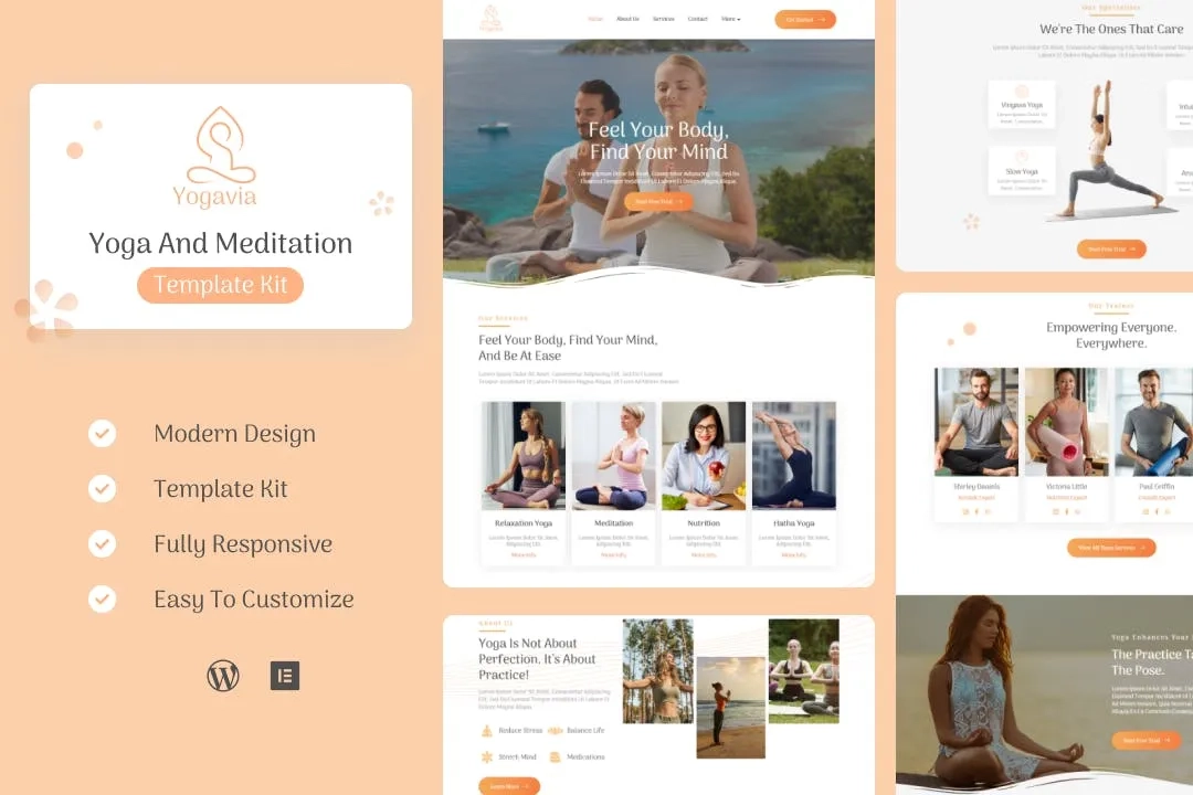 Yogavia – Yoga & Meditation Elementor Template