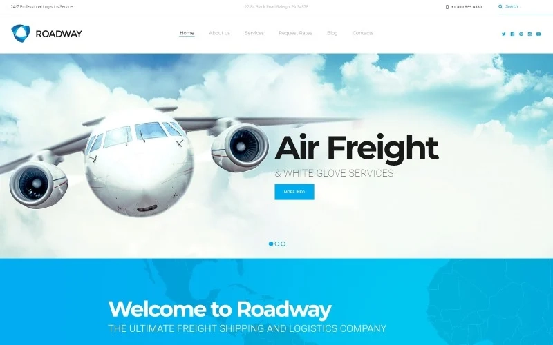 Roadway – Logistics & Transportation Services WordPress Theme
