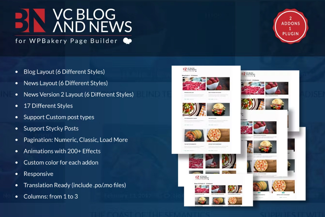WPBakery Blog and News addons