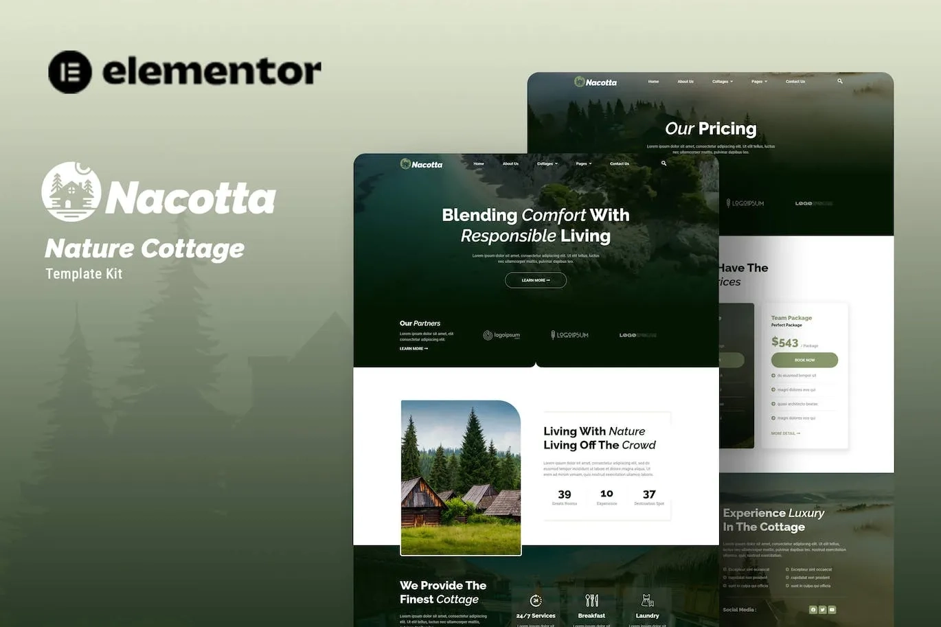 Nacotta – Nature Cottage Elementor Template