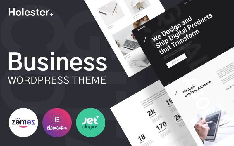 Holester – Business Services Website Template WordPress Theme
