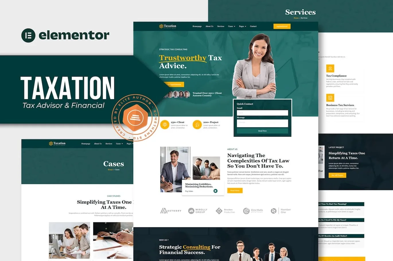 Taxation – Tax Advisor & Financial Consulting Elementor Pro Template