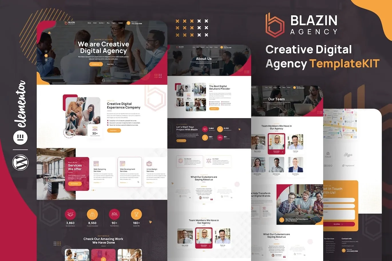 Blazin – Creative Digital Agency Elementor Template