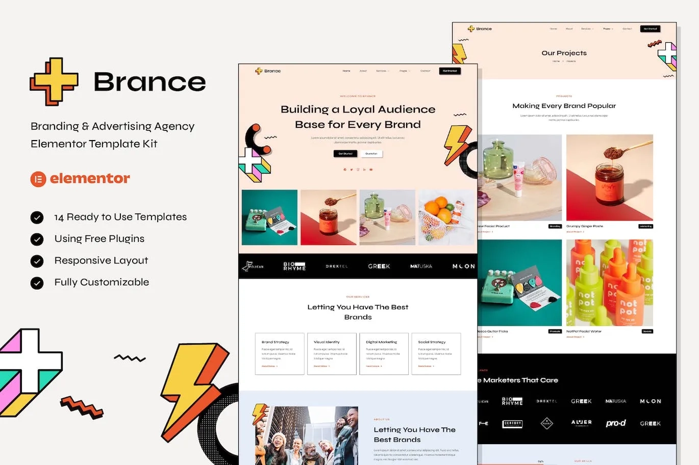 Brance – Branding & Advertising Agency Elementor Template