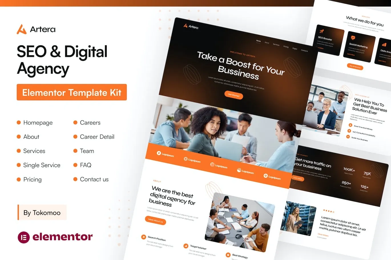 Artera – SEO & Digital Agency Elementor Pro Template