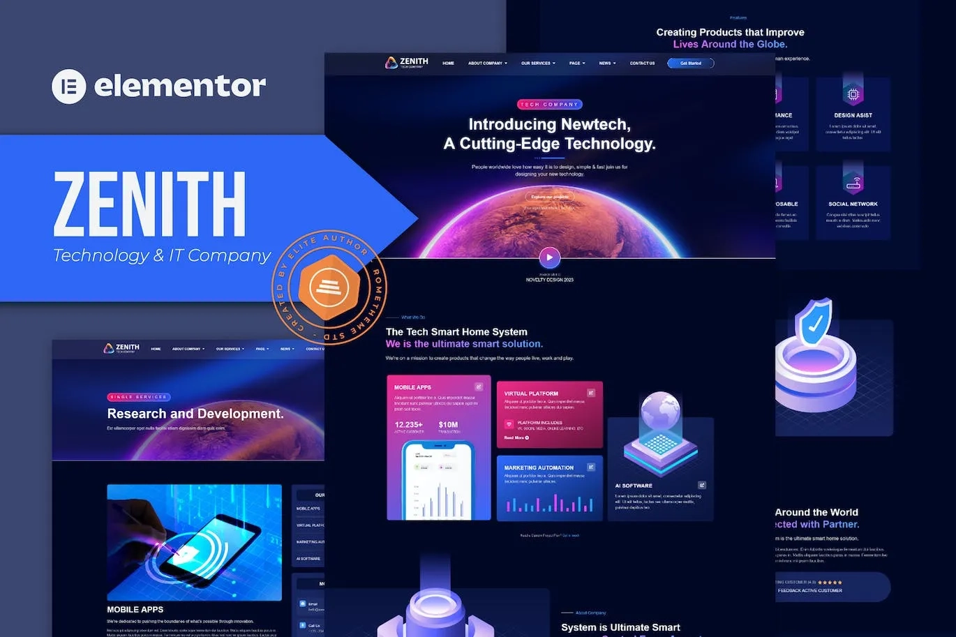 Zenith – Technology & IT Company Elementor Template