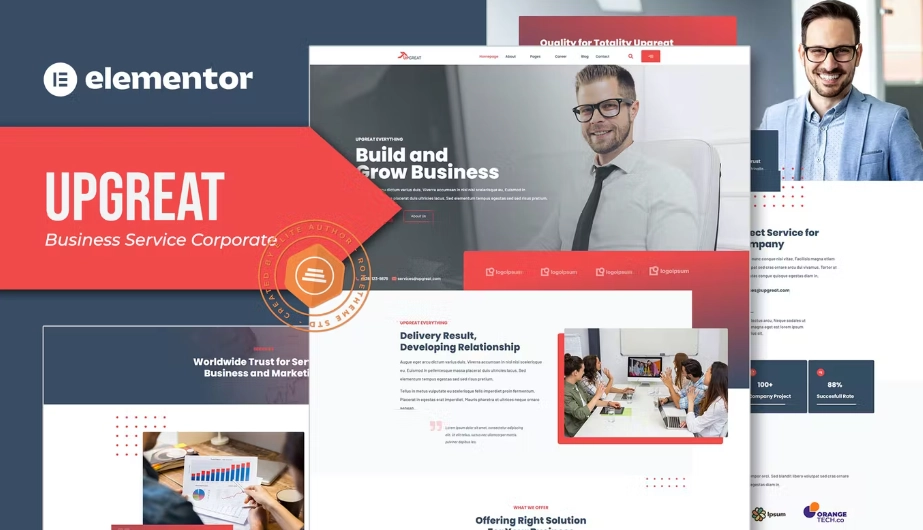 Upgreat – Business Service Corporate Elementor Template