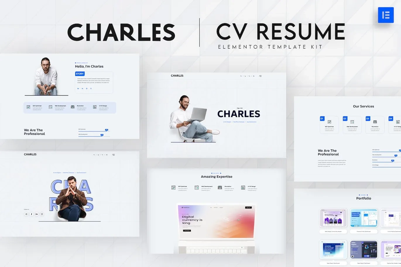 Charles – CV Resume Elementor Template