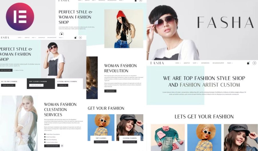 Fasha – Woman Fashion & Shop eCommerce Elementor Template