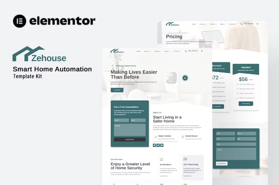 Zehouse – Smarthome Automation Elementor Template