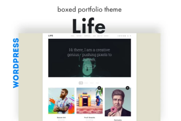 Life – Boxed Portfolio WordPress Theme