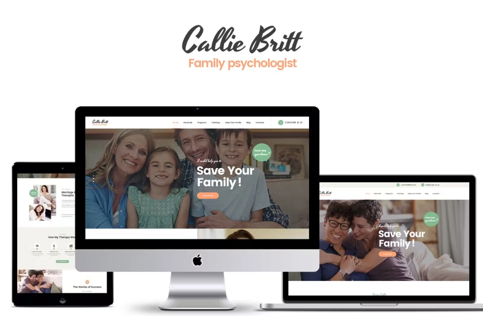 Callie Britt – Psychology Therapy and Counseling WordPress Theme