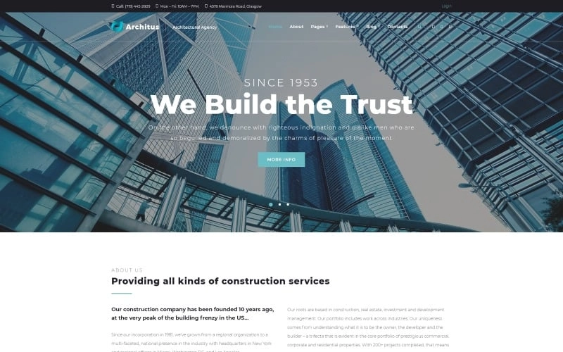 Architus – Construction WordPress Theme