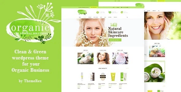 Organic Beauty Store & Natural Cosmetics WordPress Theme